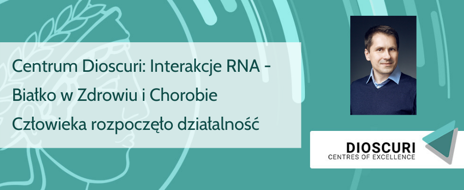 baner z logo dioscuri i zdjęciem gracjana michlewskiego